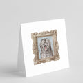 Briard Black Smile Pretty as a Picture Square Greeting Cards and Envelopes Pack of 8 Blank Cards with Envelopes Blank Thank You Note Greeting Cards Stationery
