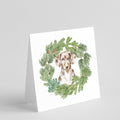 Dachshund Dappled Christmas Wreath Square Greeting Cards and Envelopes Pack of 8 Blank Cards with Envelopes Blank Thank You Note Greeting Cards Stationery