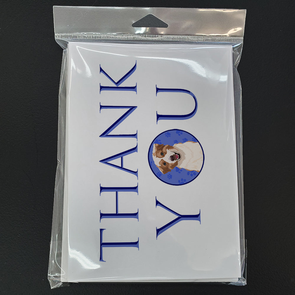 Australian Shepherd Red and White #1 Thank You Greeting Cards Pack of 8 Blank Cards with Envelopes Whimsical A7 Size 5x7