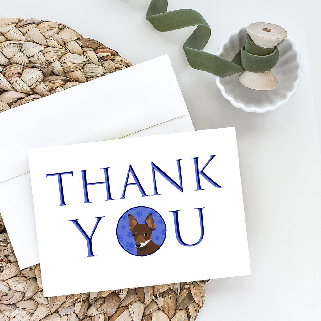 Chihuahua Chocolate and White #2 Thank You Greeting Cards Pack of 8 Blank Cards with Envelopes Whimsical A7 Size 5x7