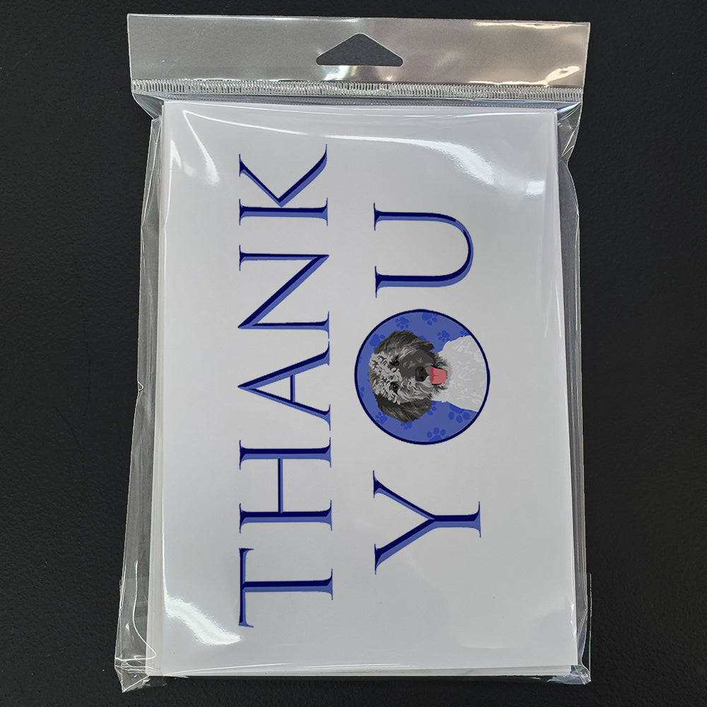Doodle Silver #3 Thank You Greeting Cards Pack of 8 Blank Cards with Envelopes Whimsical A7 Size 5x7