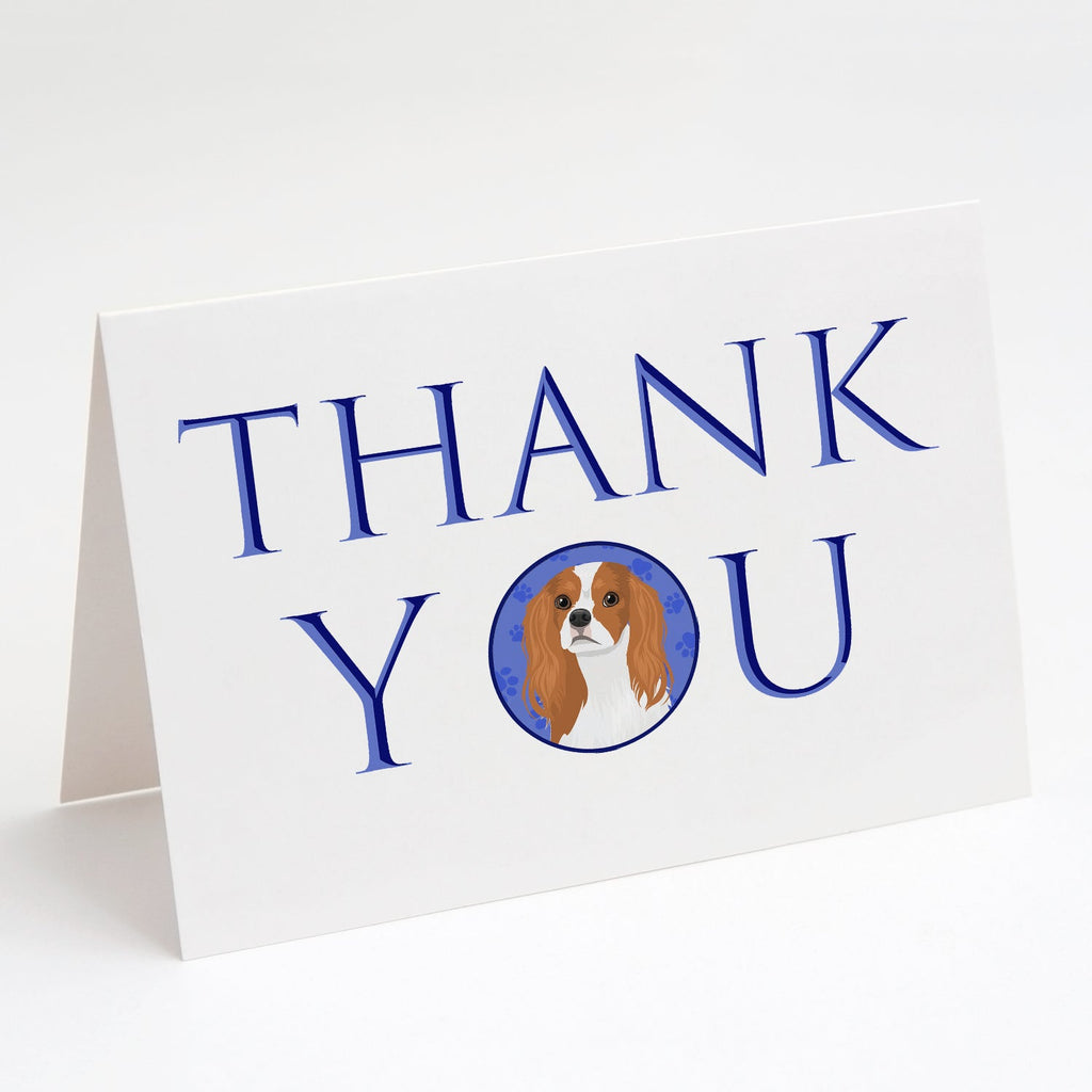 Cavalier King Charles Spaniel Blenheim #1 Thank You Greeting Cards Pack of 8 Blank Cards with Envelopes Whimsical A7 Size 5x7