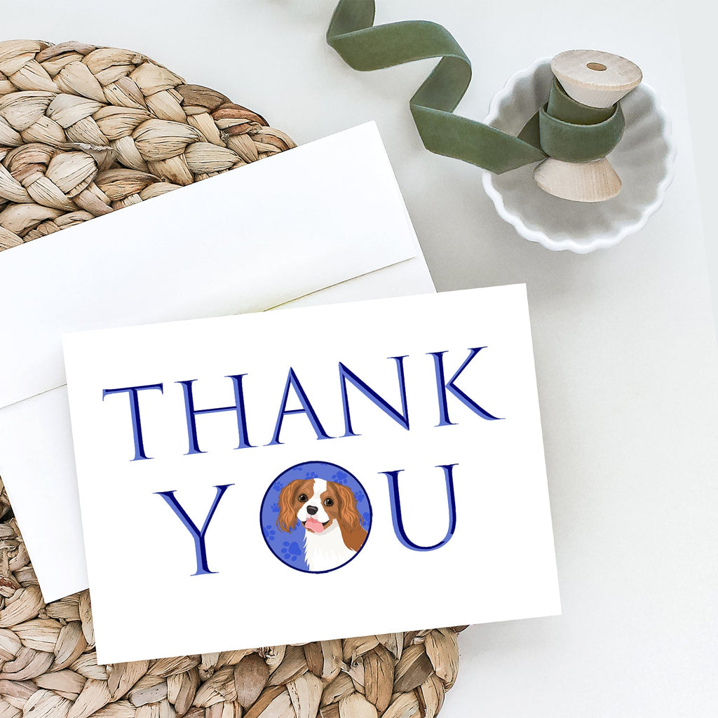 Cavalier King Charles Spaniel Blenheim #2 Thank You Greeting Cards Pack of 8 Blank Cards with Envelopes Whimsical A7 Size 5x7