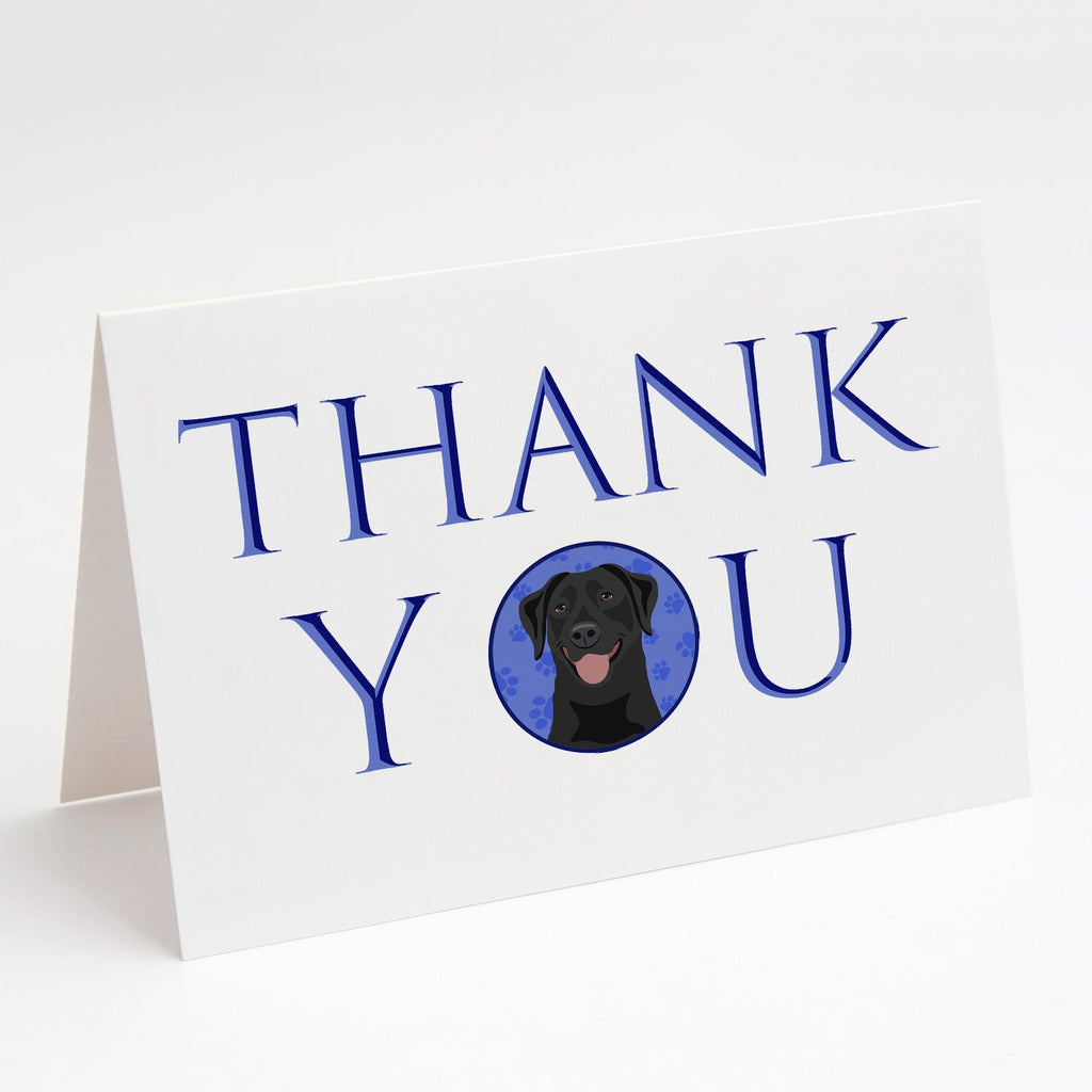Labrador Retriever Black #1 Thank You Greeting Cards Pack of 8 Blank Cards with Envelopes Whimsical A7 Size 5x7