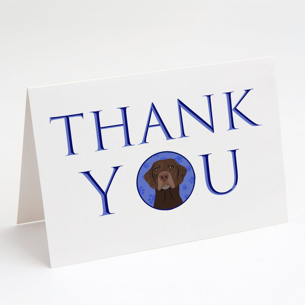 Labrador Retriever Chocolate #2 Thank You Greeting Cards Pack of 8 Blank Cards with Envelopes Whimsical A7 Size 5x7