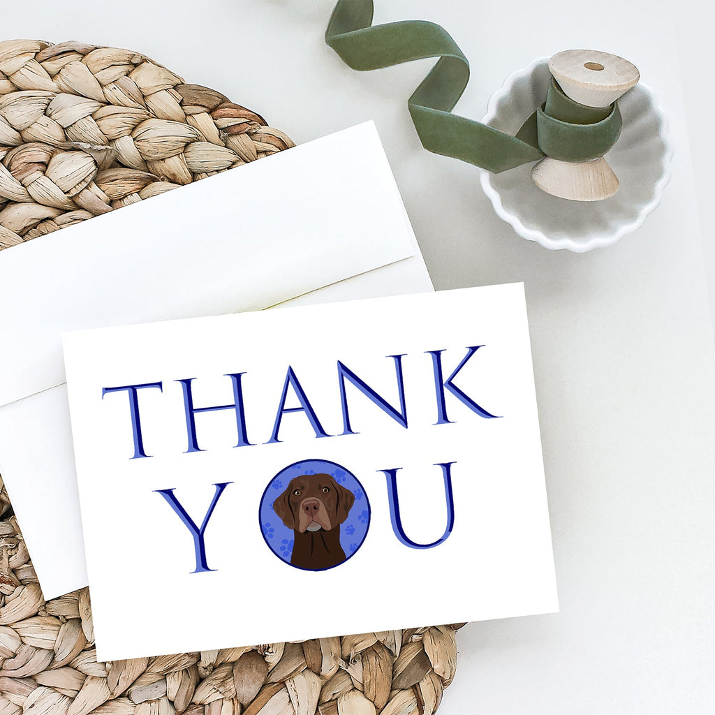 Labrador Retriever Chocolate #2 Thank You Greeting Cards Pack of 8 Blank Cards with Envelopes Whimsical A7 Size 5x7
