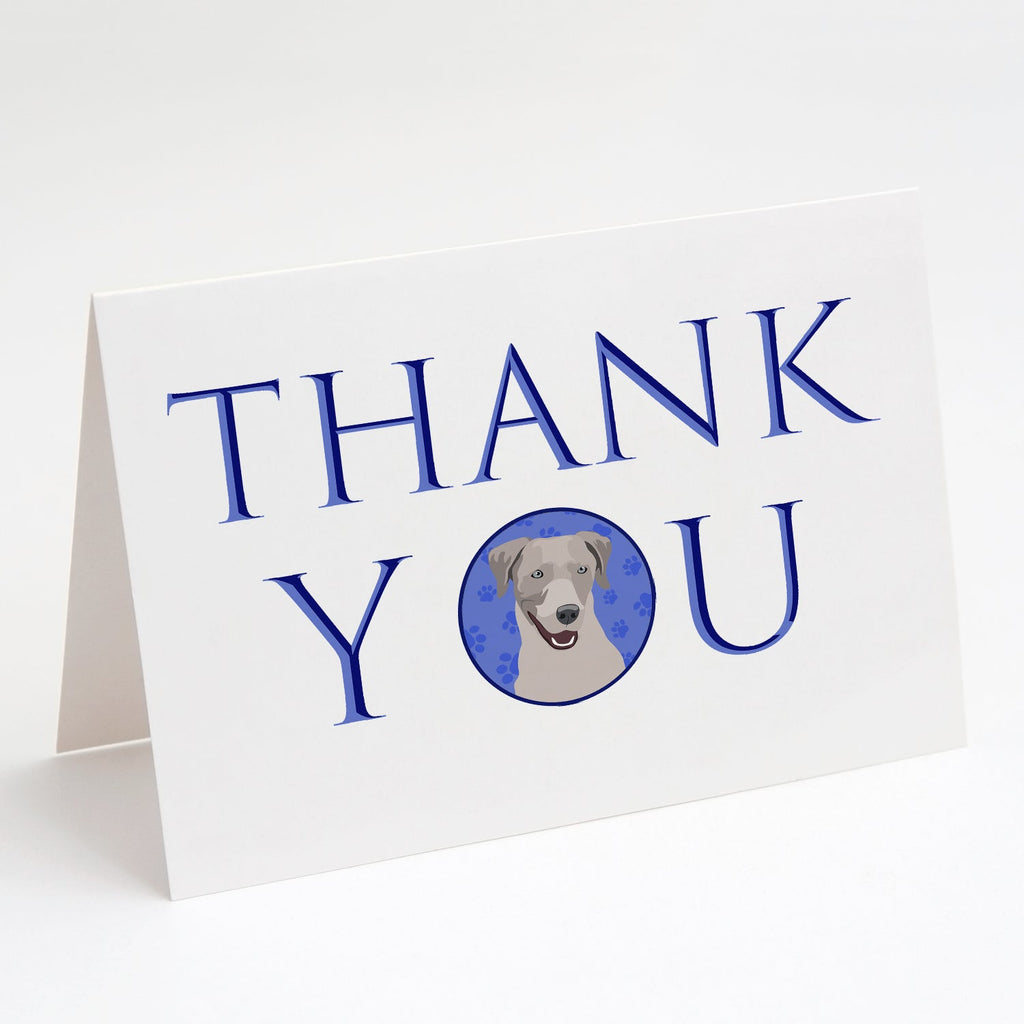 Labrador Retriever Gray Thank You Greeting Cards Pack of 8 Blank Cards with Envelopes Whimsical A7 Size 5x7