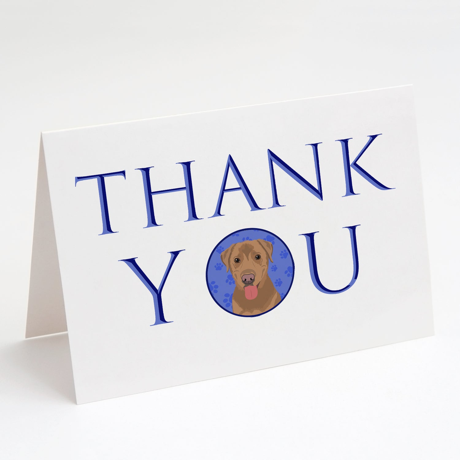 Labrador Retriever Red Thank You Greeting Cards Pack of 8 Blank Cards with Envelopes Whimsical A7 Size 5x7