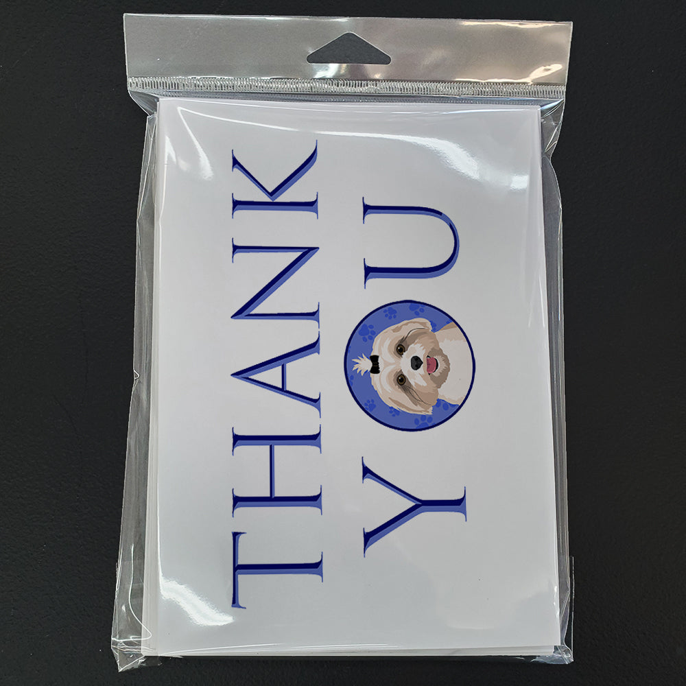 Shih-Tzu Gold #2 Thank You Greeting Cards Pack of 8 Blank Cards with Envelopes Whimsical A7 Size 5x7