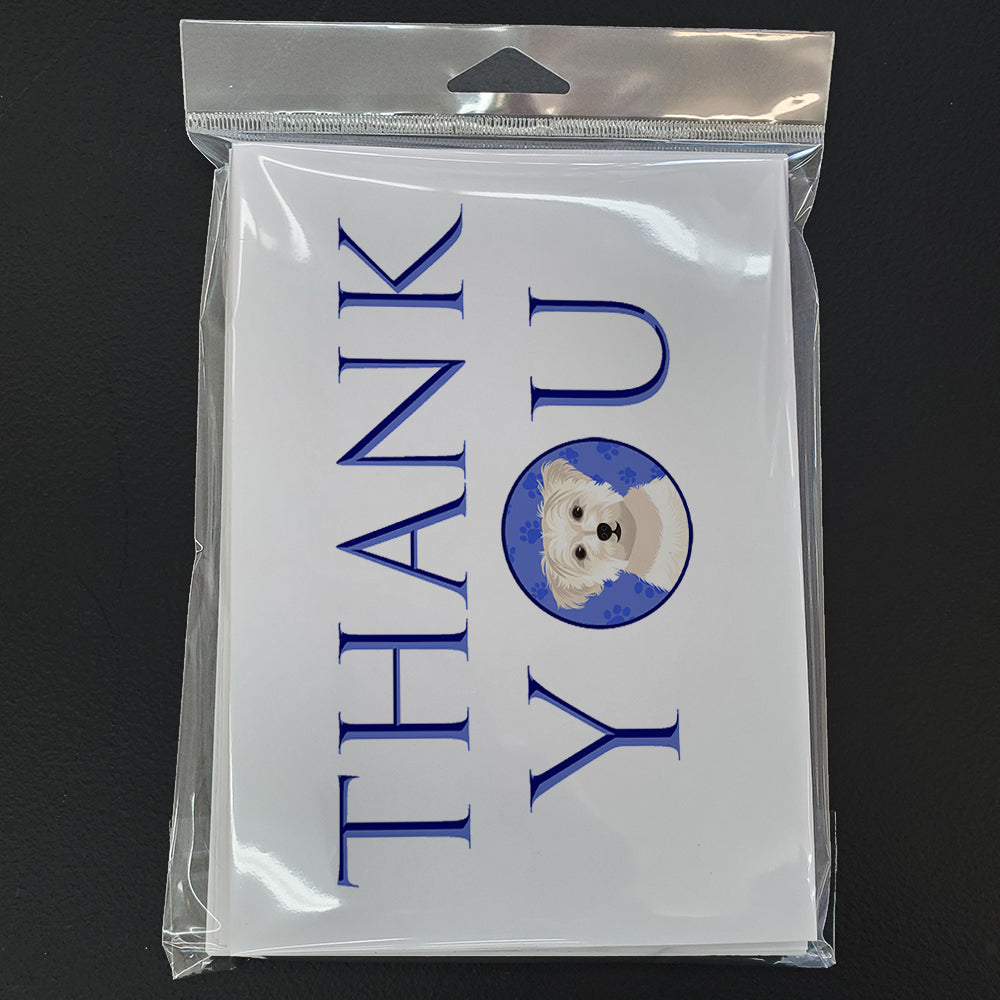 Shih-Tzu Gold #6 Thank You Greeting Cards Pack of 8 Blank Cards with Envelopes Whimsical A7 Size 5x7