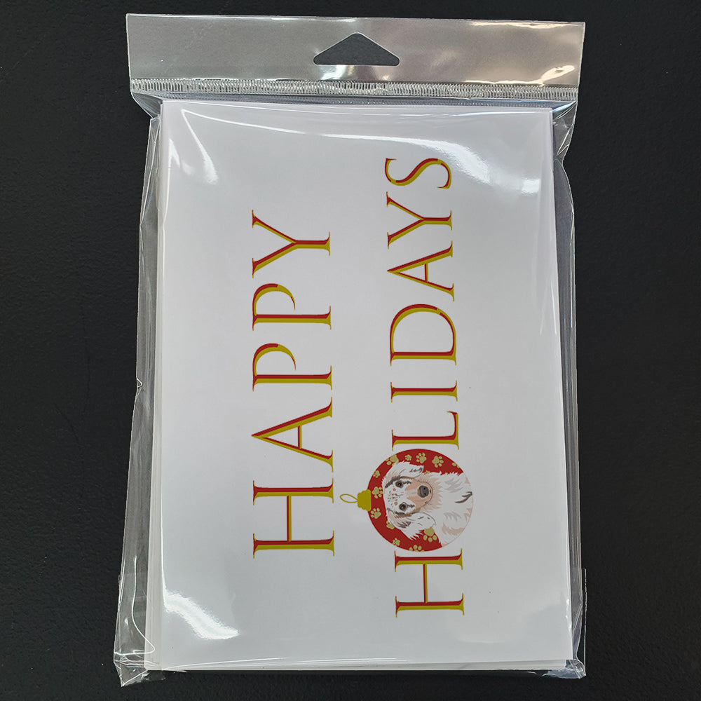 Chihuahua Dapple #2 Happy Holidays Greeting Cards Pack of 8 Blank Cards with Envelopes Whimsical A7 Size 5x7