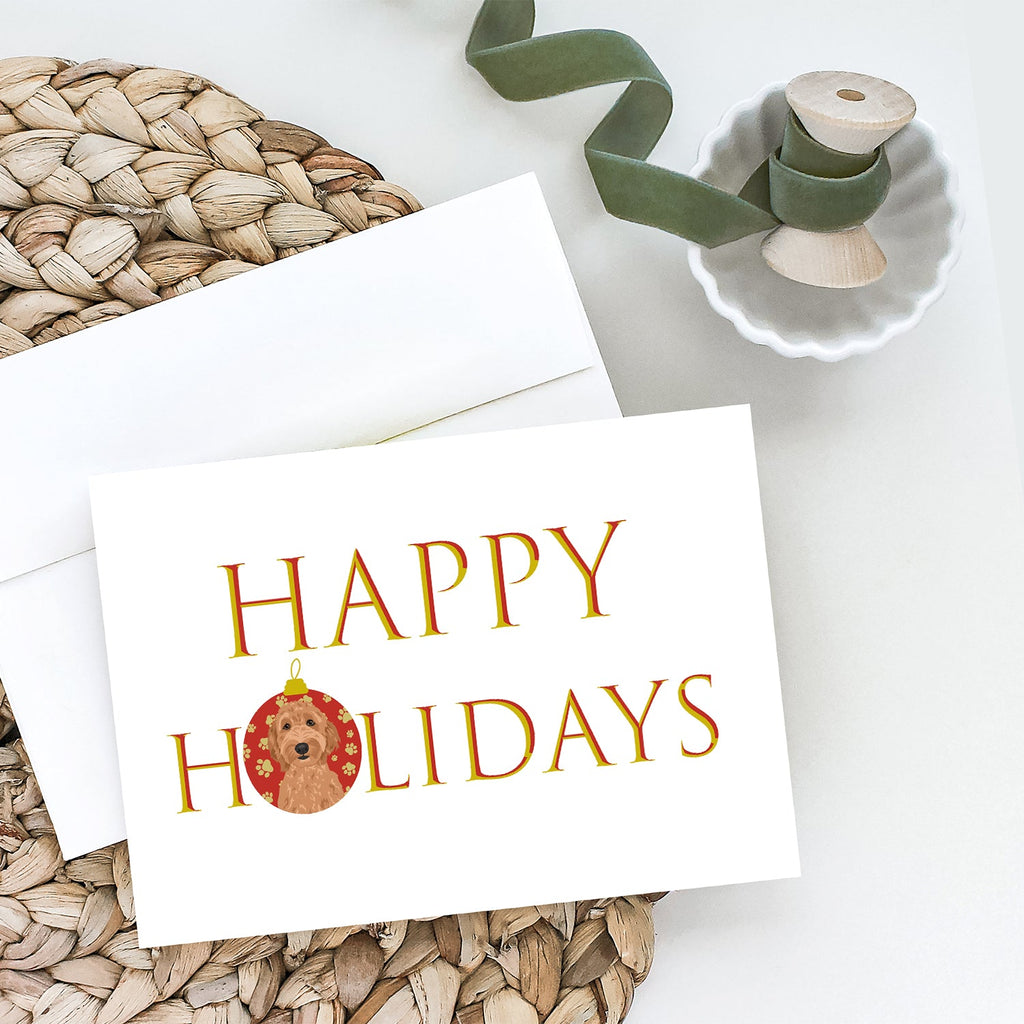 Doodle Liver #3 Happy Holidays Greeting Cards Pack of 8 Blank Cards with Envelopes Whimsical A7 Size 5x7