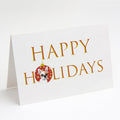 French Bulldog White #1 Happy Holidays Greeting Cards Pack of 8 Blank Cards with Envelopes Whimsical A7 Size 5x7