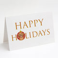 Golden Retriever Red #2 Happy Holidays Greeting Cards Pack of 8 Blank Cards with Envelopes Whimsical A7 Size 5x7