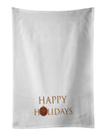 Labrador Retriever Red Happy Holidays Kitchen Towel Set of 2 White Dish Towels Decorative Bathroom Hand towel for Hand, Face, Hair, Yoga, Tea, Dishcloth, 19 X 28", White