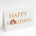 Schnauzer Salt and Pepper #2 Happy Holidays Greeting Cards Pack of 8 Blank Cards with Envelopes Whimsical A7 Size 5x7