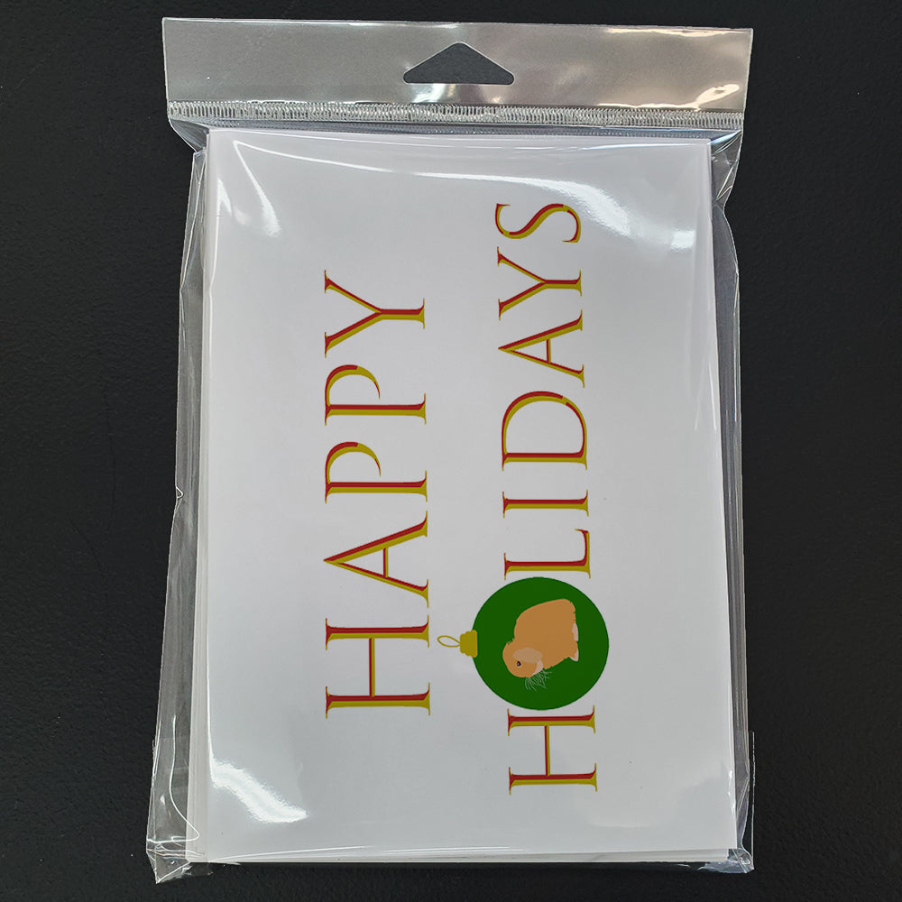 Rabbits - Holland Lop Rabbit Happy Holidays Greeting Cards Pack of 8 Blank Cards with Envelopes Whimsical A7 Size 5x7