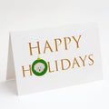 Bichon Frise - Dog Face Happy Holidays Christmas Greeting Cards Pack of 8 Blank Cards with Envelopes Whimsical A7 Size 5x7