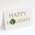 French Bulldog - Dog Face Happy Holidays Christmas Greeting Cards Pack of 8 Blank Cards with Envelopes Whimsical A7 Size 5x7