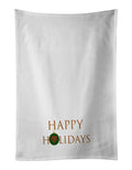 Chihuahua - Persian - Dog Face Happy Holidays Christmas Kitchen Towel Set of 2 White Dish Towels Decorative Bathroom Hand towel for Hand, Face, Hair, Yoga, Tea, Dishcloth, 19 X 28", White
