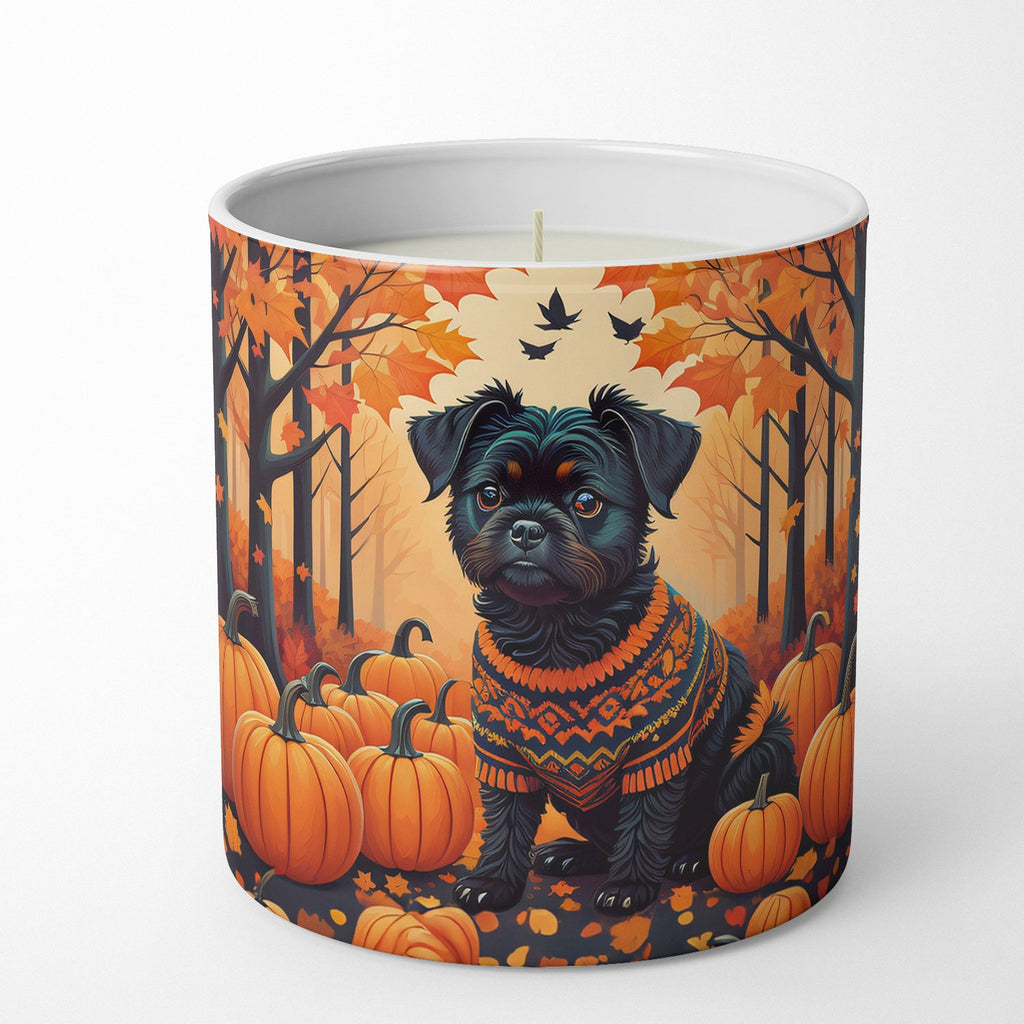Affenpinscher Fall Decorative Soy Candle Nature Soy Wax Essential Oil Home Decor Ideal for Bedroom Kitchen Bath Office Gift, 10 oz