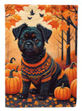 Affenpinscher Fall House Flag 28x40 Porch Sleeve Pole Decorative Outside Yard Banner Artwork Wall Hanging, Polyester