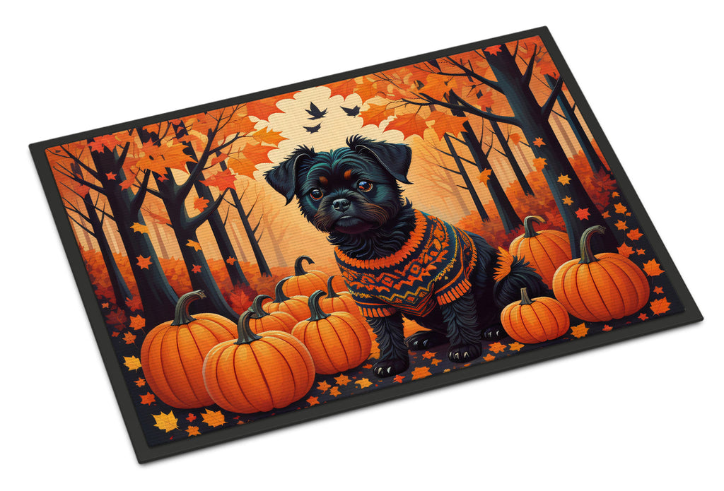 Affenpinscher Fall Doormat Indoor Outdoor 24H X 36W Front Door Mat Rugs for Entryway, Non Slip Washable Low Pile,