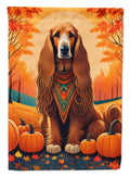Afghan Hound Fall House Flag 28x40 Porch Sleeve Pole Decorative Outside Yard Banner Artwork Wall Hanging, Polyester