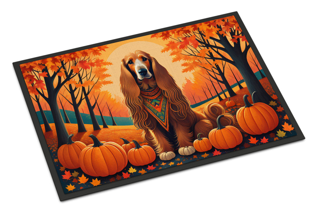 Afghan Hound Fall Doormat Indoor Outdoor 24H X 36W Front Door Mat Rugs for Entryway, Non Slip Washable Low Pile,