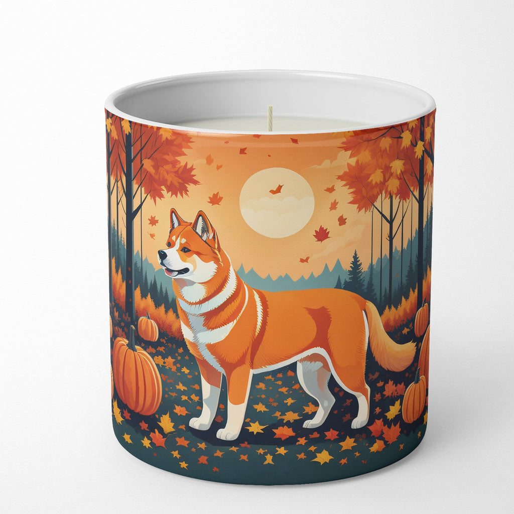 Akita Fall Decorative Soy Candle Nature Soy Wax Essential Oil Home Decor Ideal for Bedroom Kitchen Bath Office Gift, 10 oz