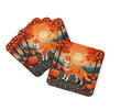Akita Fall Foam Coasters Set of 4 Cup Coasters for Indoor Outdoor, Tabletop Protection, Anti Slip, Mouse pad Material