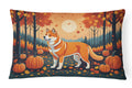 Akita Fall Decorative Throw Pillow 12x16 Indoor Outdoor Accent Cushion, Fabric Cover with Insert for Sofa, Bed, Porch & Living Room
