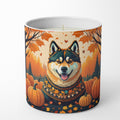 Akita Fall Decorative Soy Candle Nature Soy Wax Essential Oil Home Decor Ideal for Bedroom Kitchen Bath Office Gift, 10 oz