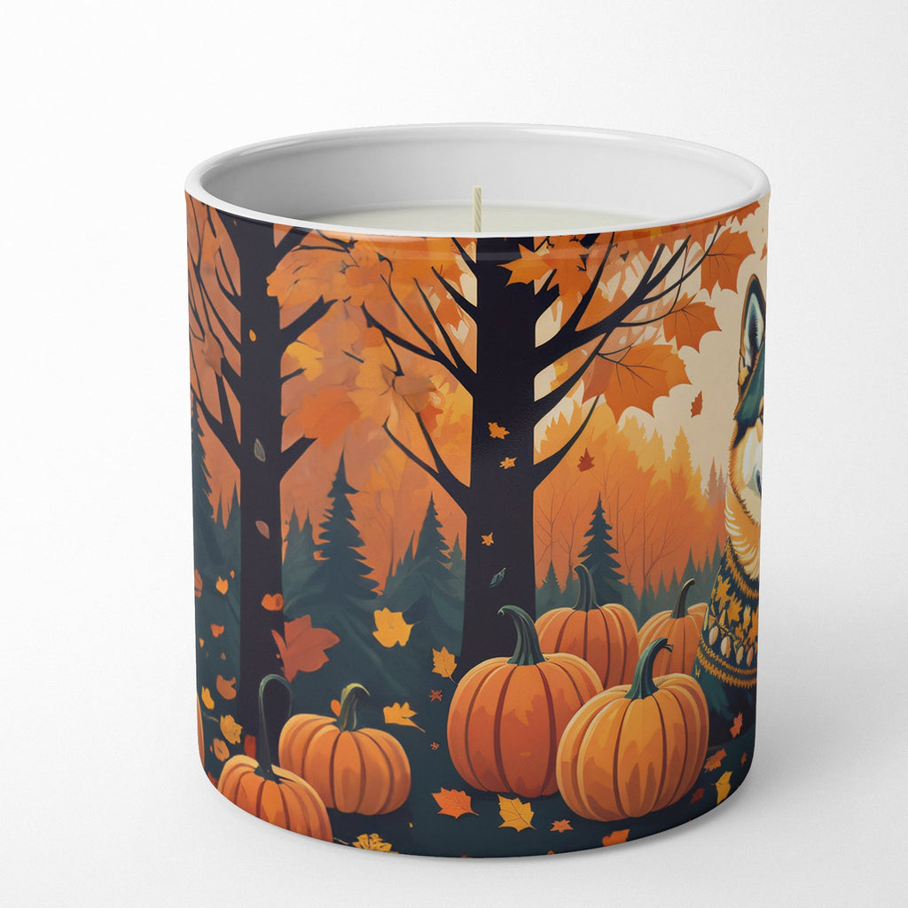 Akita Fall Decorative Soy Candle Nature Soy Wax Essential Oil Home Decor Ideal for Bedroom Kitchen Bath Office Gift, 10 oz