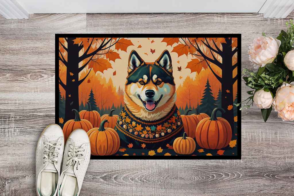 Akita Fall Doormat Indoor Outdoor 24H X 36W Front Door Mat Rugs for Entryway, Non Slip Washable Low Pile,