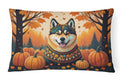 Akita Fall Decorative Throw Pillow 12x16 Indoor Outdoor Accent Cushion, Fabric Cover with Insert for Sofa, Bed, Porch & Living Room