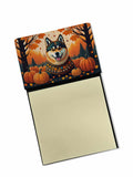 Akita Fall Watercolor Sticky Note Holder Refillable Dispenser Desk Accessory 3x3 Pad Gift