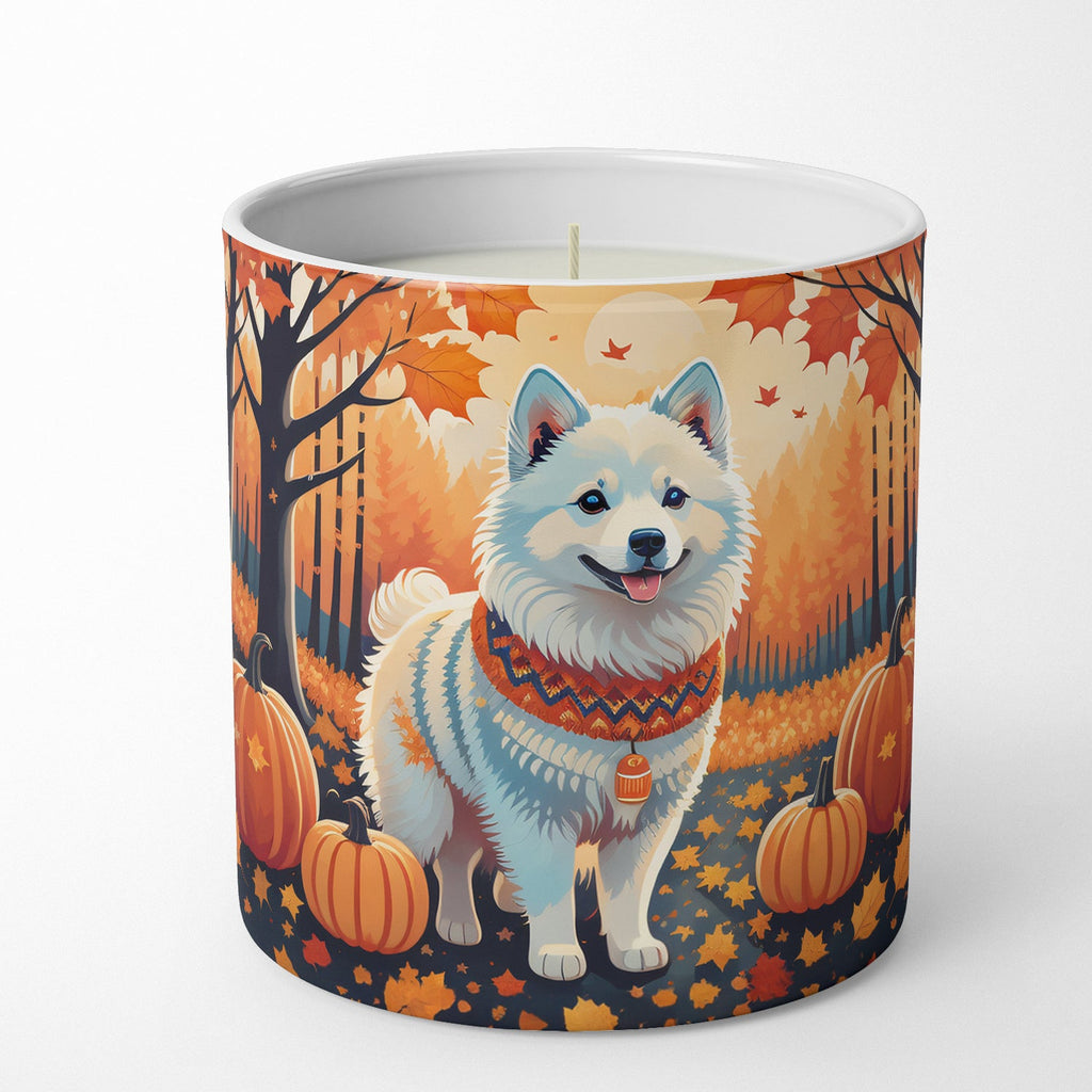 American Eskimo Fall Decorative Soy Candle Nature Soy Wax Essential Oil Home Decor Ideal for Bedroom Kitchen Bath Office Gift, 10 oz
