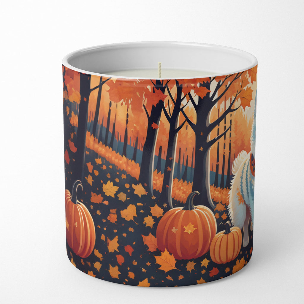 American Eskimo Fall Decorative Soy Candle Nature Soy Wax Essential Oil Home Decor Ideal for Bedroom Kitchen Bath Office Gift, 10 oz