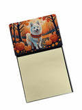 American Eskimo Fall Watercolor Sticky Note Holder Refillable Dispenser Desk Accessory 3x3 Pad Gift