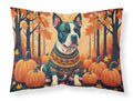 Pit Bull Terrier Fall Standard Pillowcase Lightweight Super Soft Easy Care Decorative Artwork Pillowcase, Standard