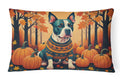 Pit Bull Terrier Fall Decorative Throw Pillow 12x16 Indoor Outdoor Accent Cushion, Fabric Cover with Insert for Sofa, Bed, Porch & Living Room