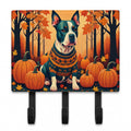 Pit Bull Terrier Fall Leash or Key Holder Wall Hooks, Coat Rack Wall Mount, for Hanging Keys, Towels, Aprons, Leashes