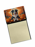 Australian Shepherd Terrier Fall Watercolor Sticky Note Holder Refillable Dispenser Desk Accessory 3x3 Pad Gift