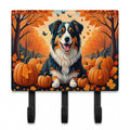 Australian Shepherd Terrier Fall Leash or Key Holder Wall Hooks, Coat Rack Wall Mount, for Hanging Keys, Towels, Aprons, Leashes