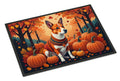 Red Basenji Fall Doormat Indoor Outdoor 24H X 36W Front Door Mat Rugs for Entryway, Non Slip Washable Low Pile,