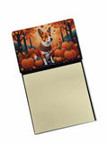 Red Basenji Fall Watercolor Sticky Note Holder Refillable Dispenser Desk Accessory 3x3 Pad Gift