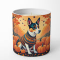 Basenji Fall Decorative Soy Candle Nature Soy Wax Essential Oil Home Decor Ideal for Bedroom Kitchen Bath Office Gift, 10 oz