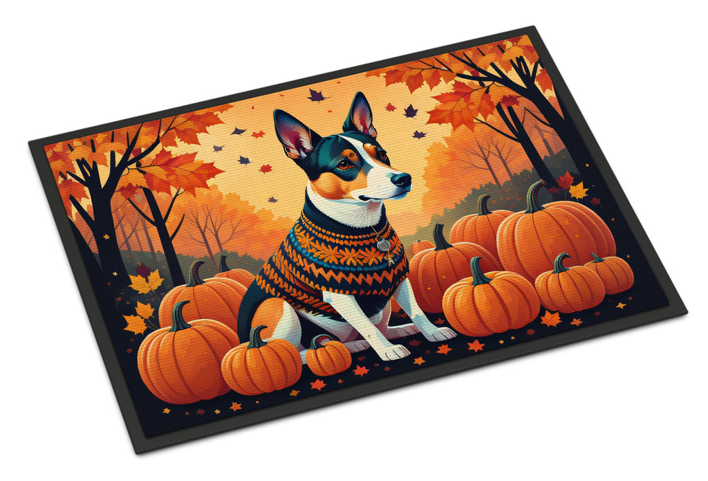 Basenji Fall Doormat Indoor Outdoor 18H X 27W Front Door Mat Rugs for Entryway, Non Slip Washable