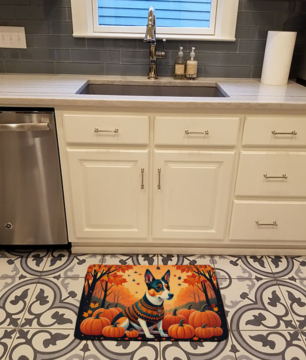 Basenji Fall Memory Foam Kitchen Mat Machine Washable Anti-Fatigue Cushion Comfort Bath or Kitchen Rug